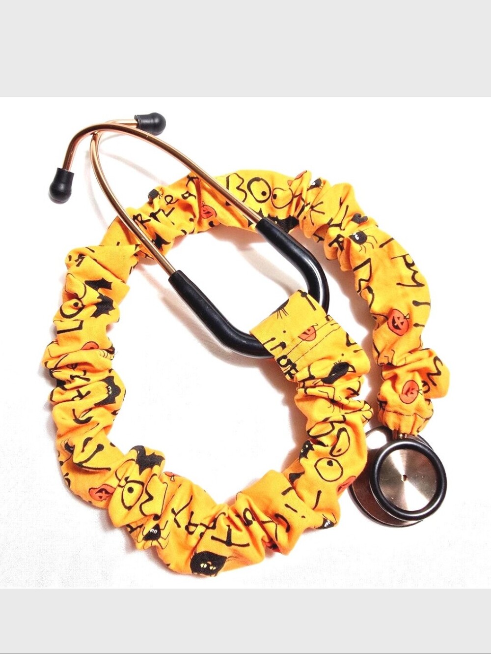 Orange Halloween BOO Trick or Treat Pumpkin Fall Themed Stethoscope Cover